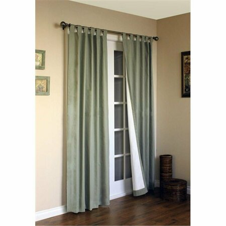 COMMONWEALTH HOME FASHIONS Thermalogic Insulated Solid Color Tab Top Curtain Pairs 54 in., Sage 70292-153-714-54